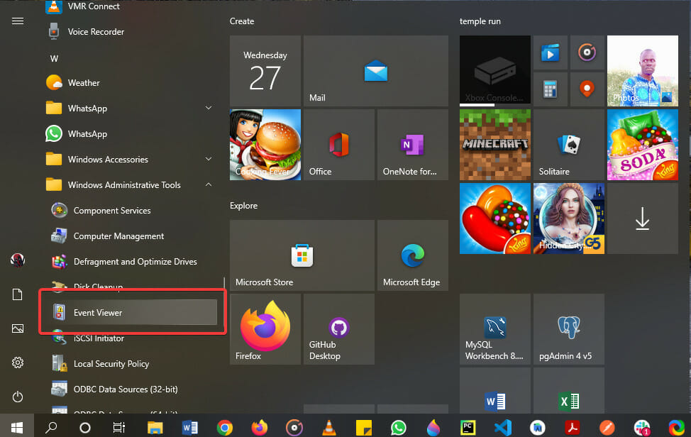 WAT Event Viewer