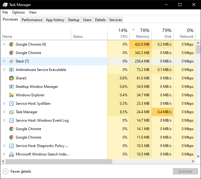 Open Task Manager 