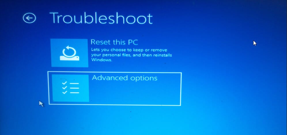 Advanced options