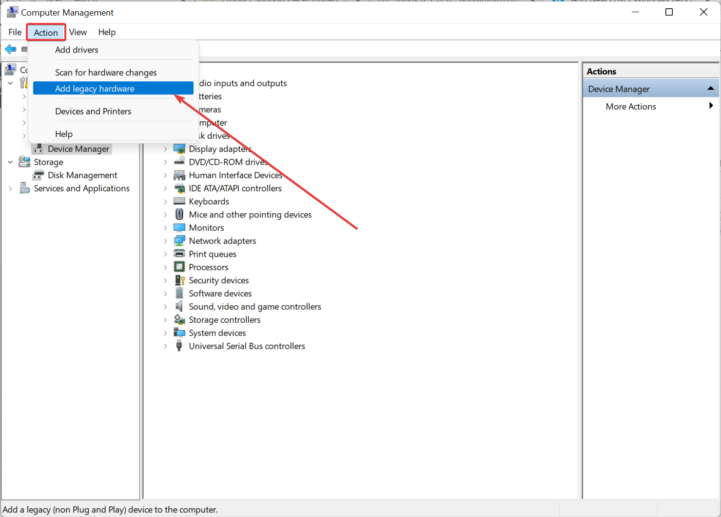 Adding legacy hardware