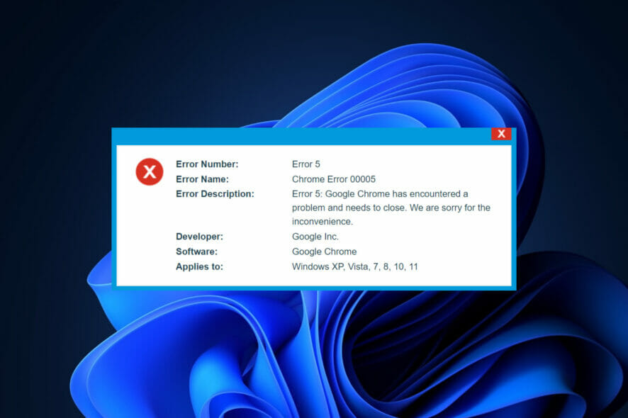 chrome-error-5 chrome error code 5