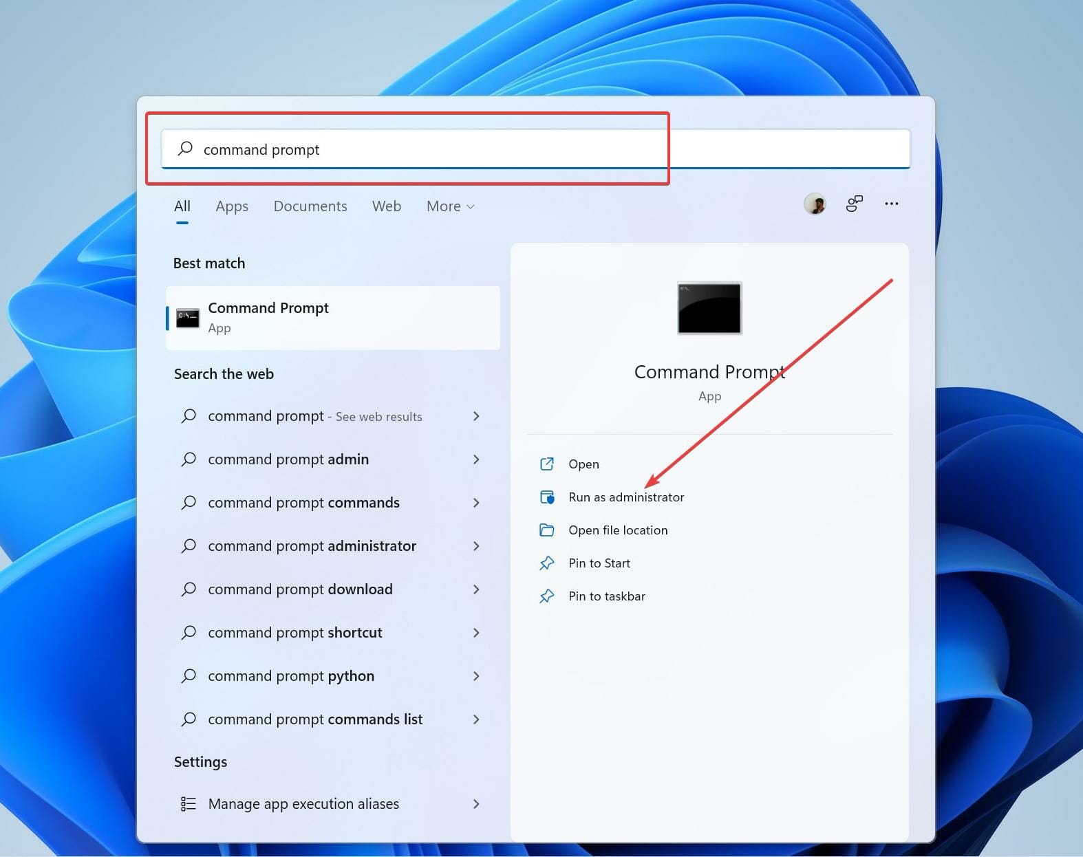 opening command prompt as administrator