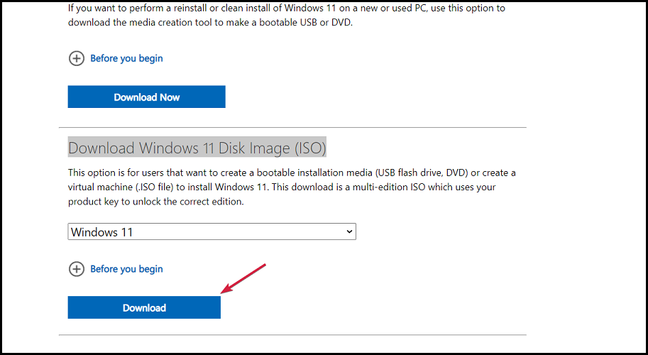 iso download-w11-website
