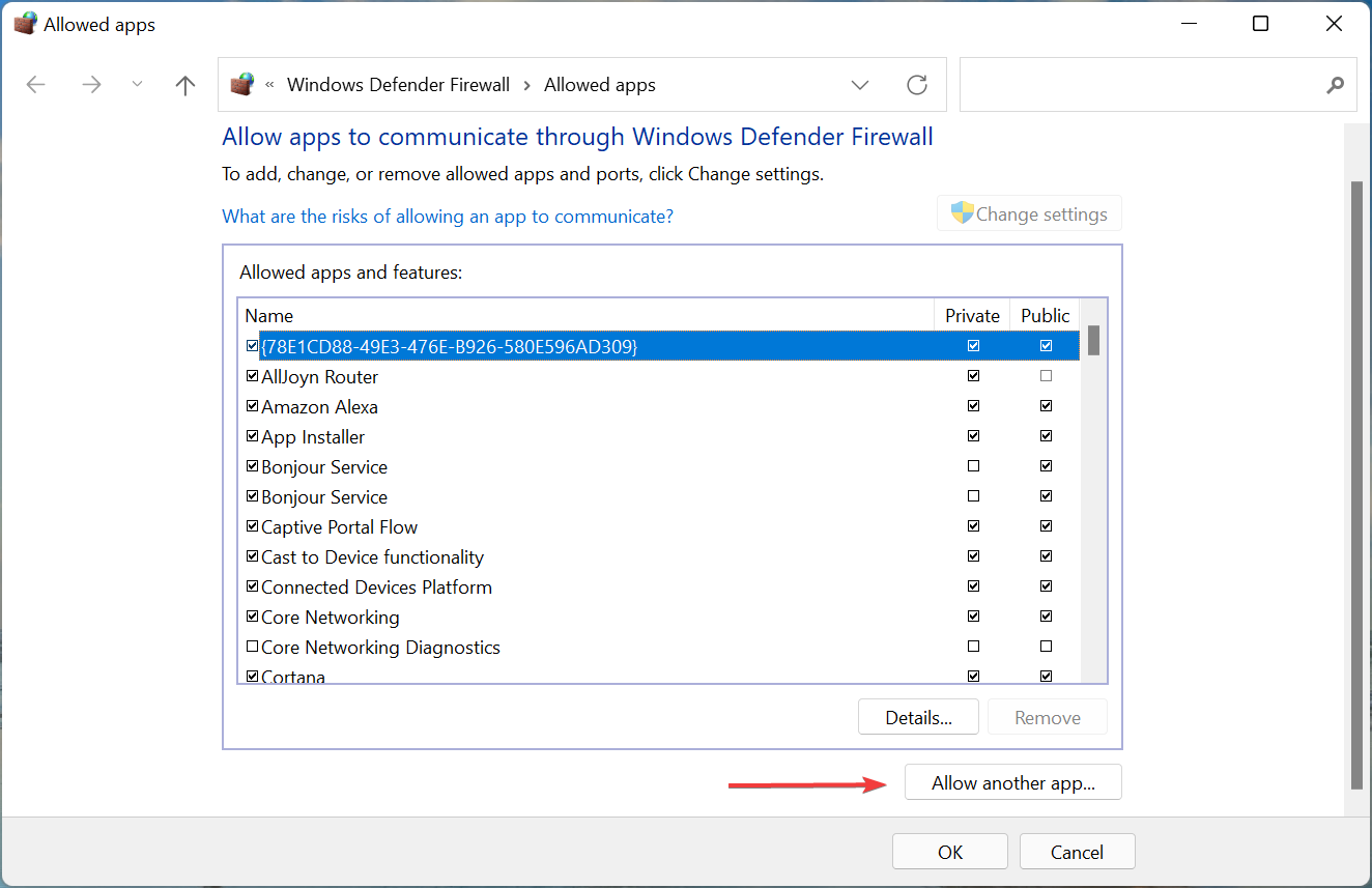 Permitir que outro aplicativo conserte o Windows 11 openvpn que não funciona