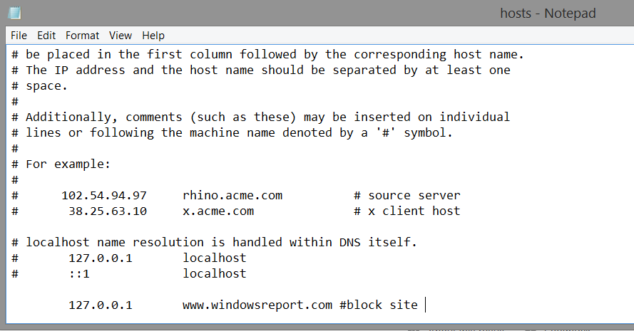 hosts file edit notepad