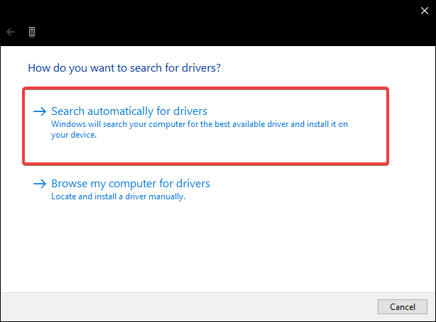 Select search automatically