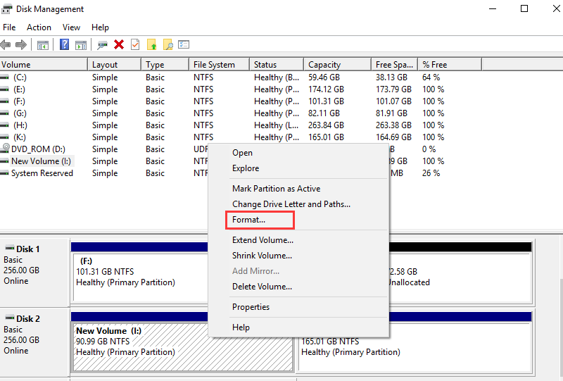 Formatting the drive