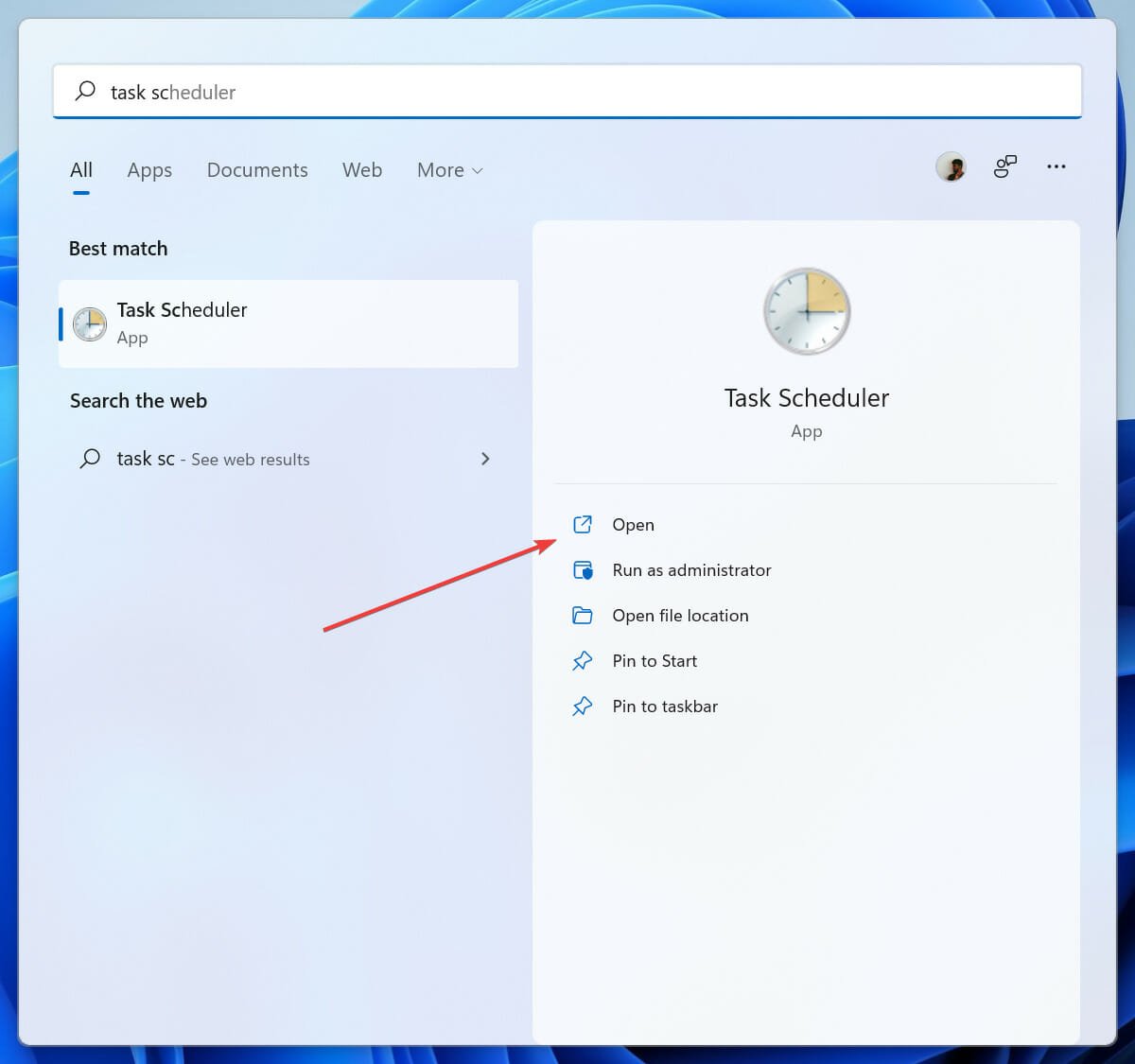 Opening Task Scheduler