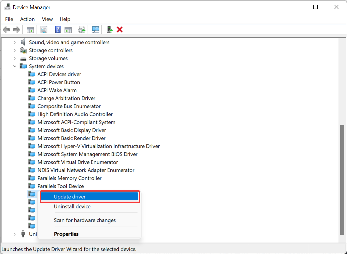 Updating device drivers