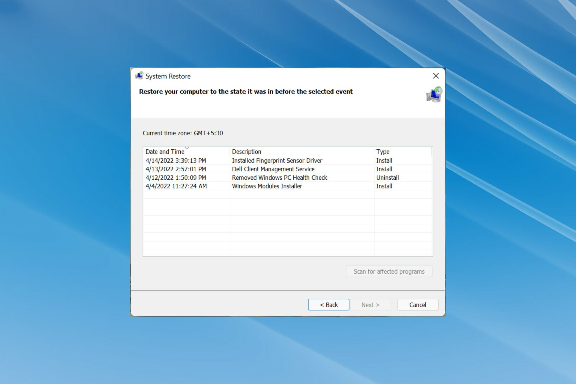 Fix system restore taking a long time in Windows 11
