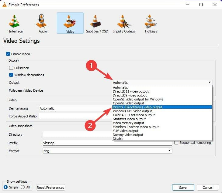 Drop down menu