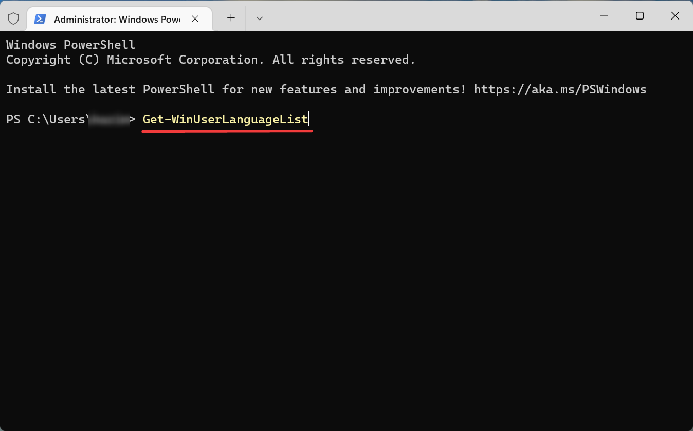 Il comando per risolvere il problema non può rimuovere il layout della tastiera di Windows 11