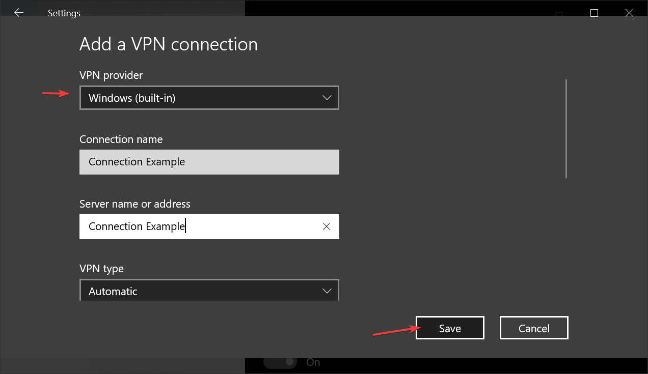 set up vpn windows 10