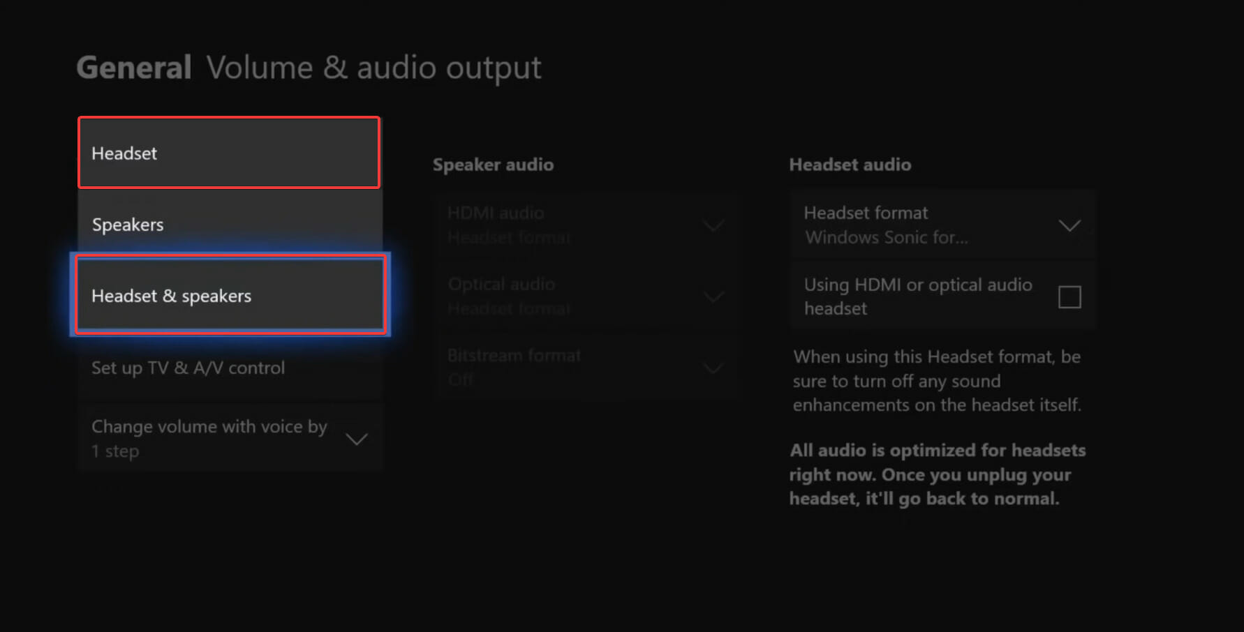 Select option