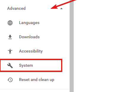 chrome advanced settings