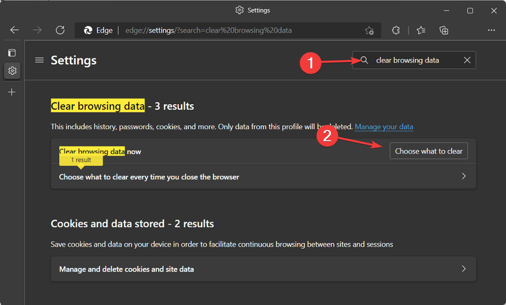 clear-data-browser microsoft edge crashes