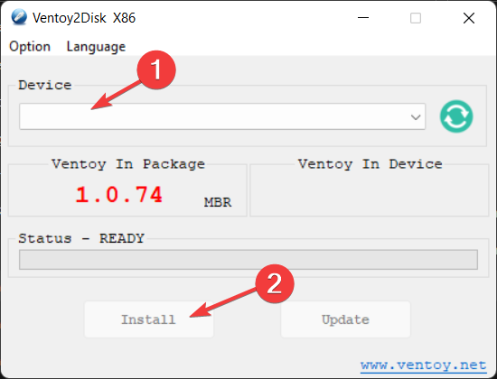 device-isntall windows 11 ventoy