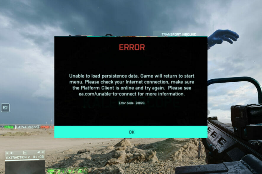 error code 2002g battlefield 2042