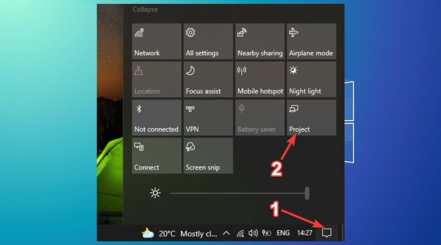 projection settings browser on roku