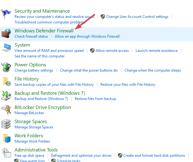 windows defender firewall