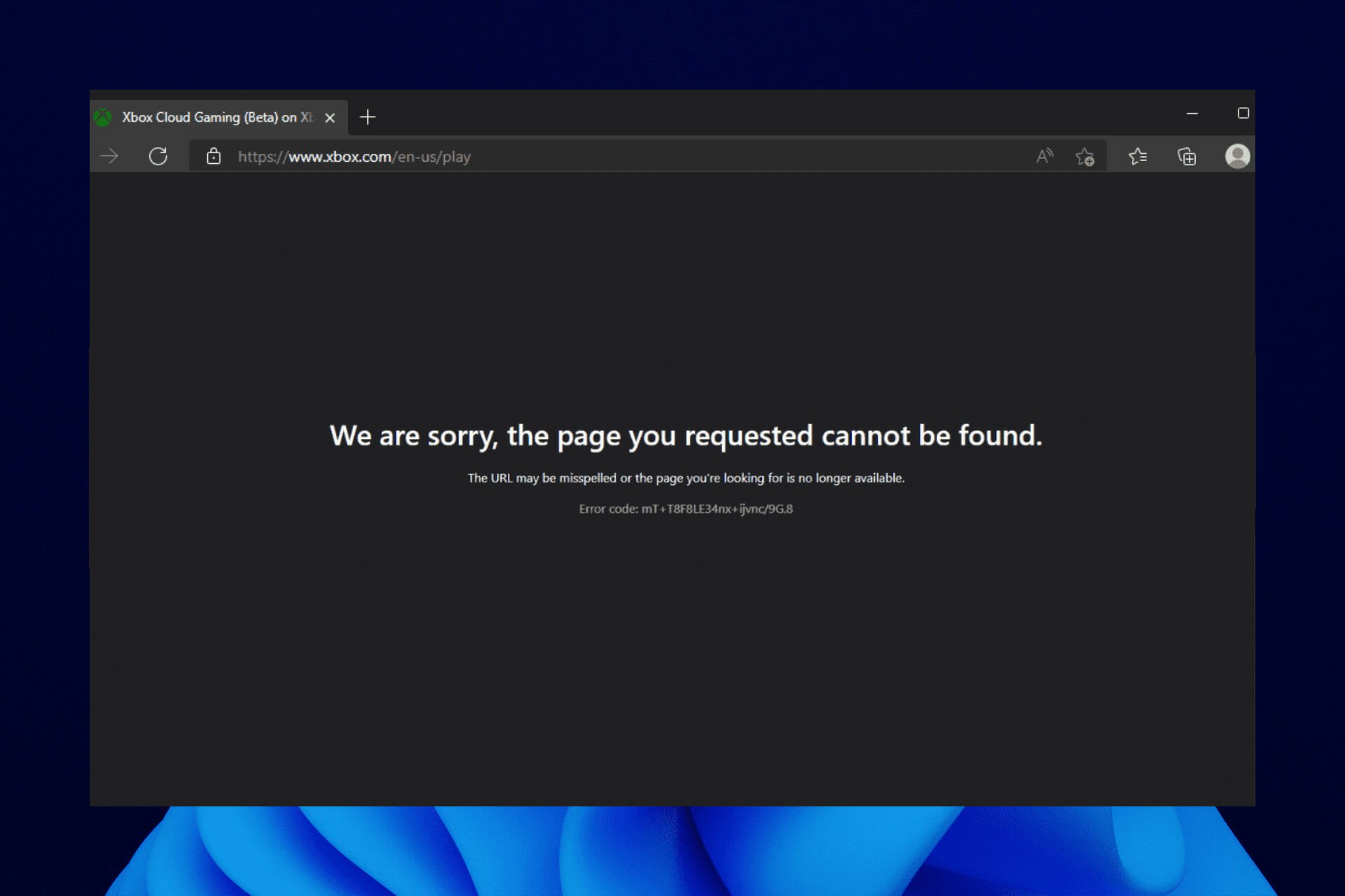 xbox cloud gaming browser not working