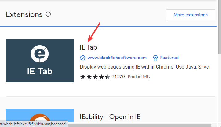IE tab application