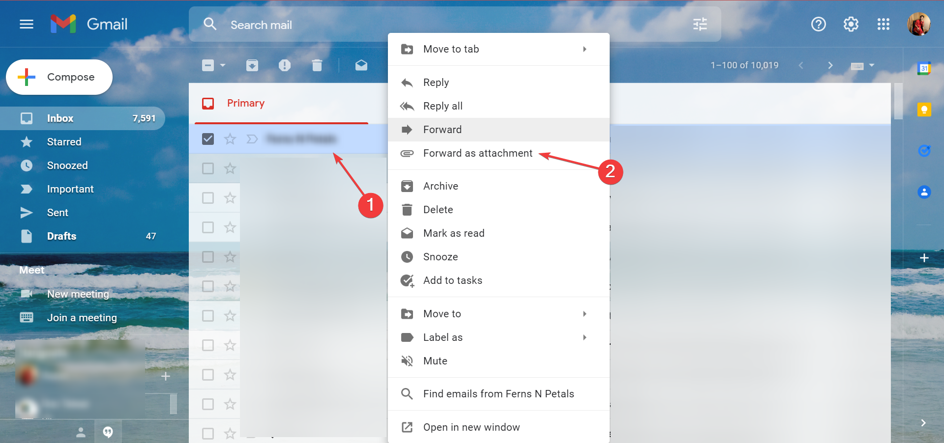 Forward as attachment to fix norton 360 scam email