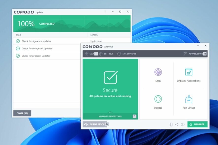 fix comodo antivirus not updating problem