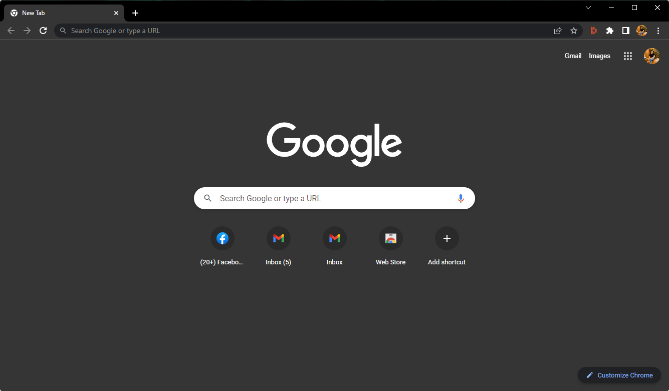 Google Chrome dashboard