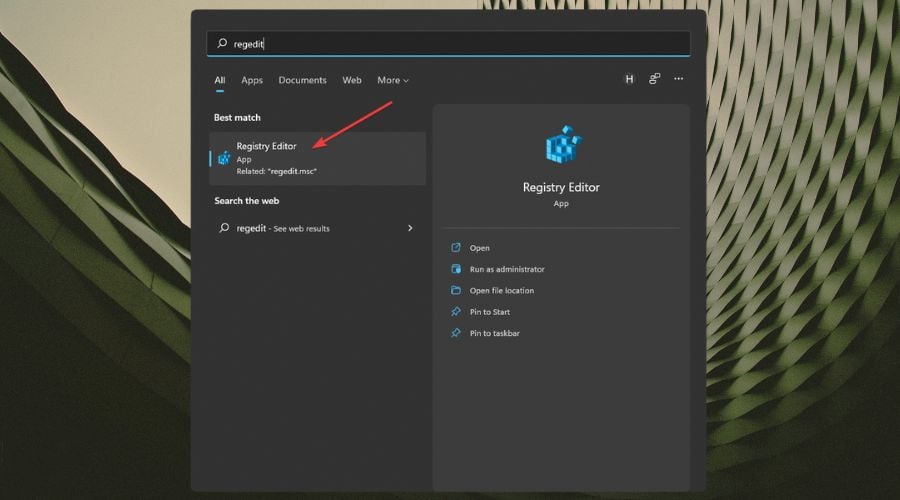 opening registry editor windows