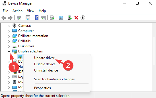 update graphics driver