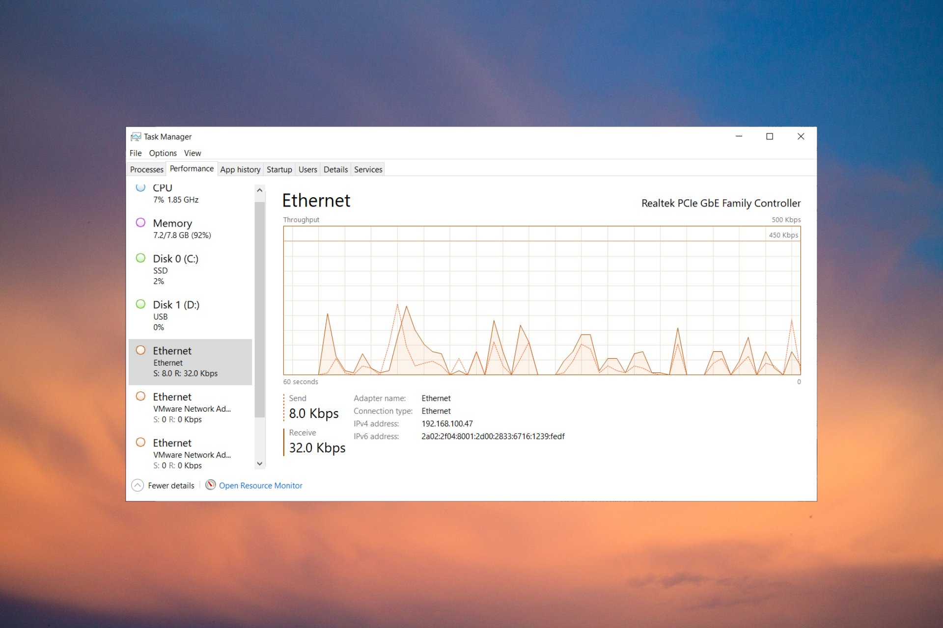 How to Fix Task Manager Ethernet Spikes
