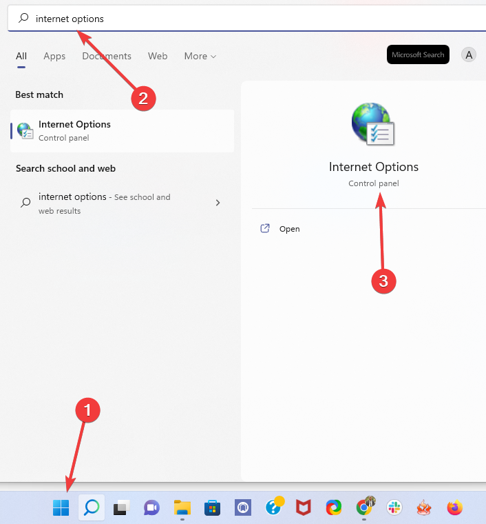 internet options windows