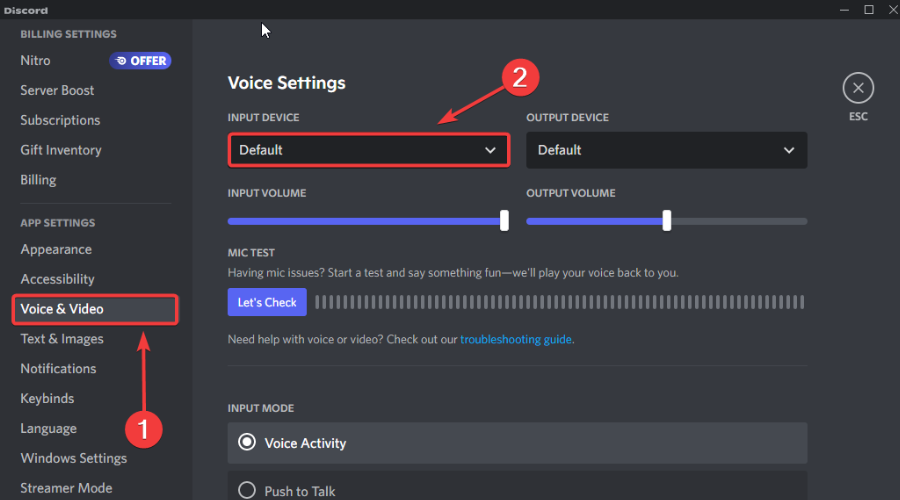 voice and video discord