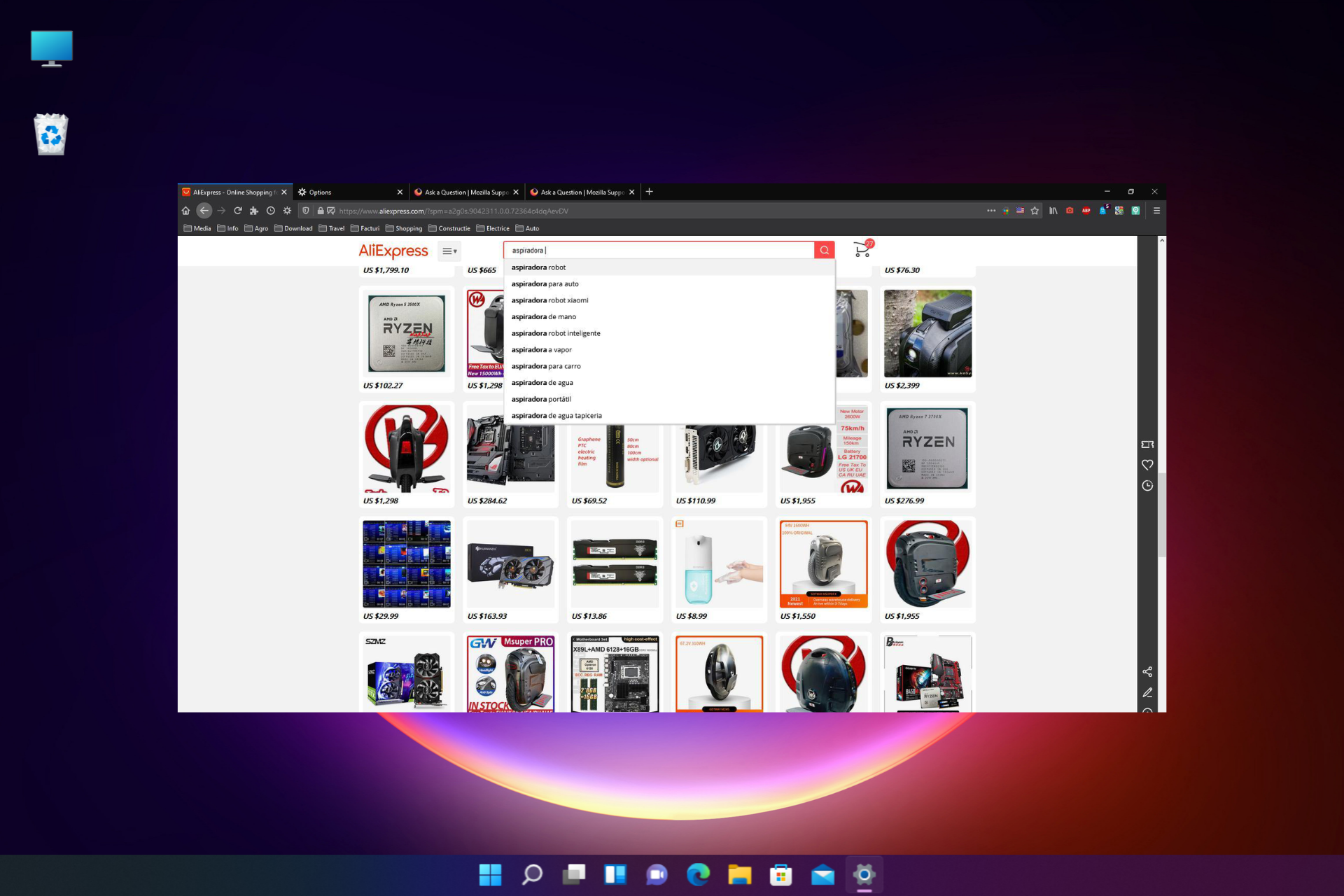 aliexpress search not working