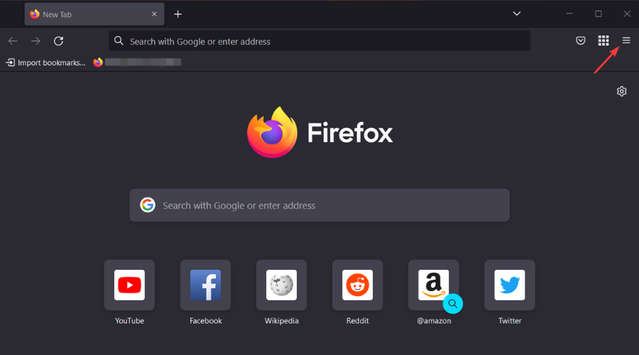 firefox menu