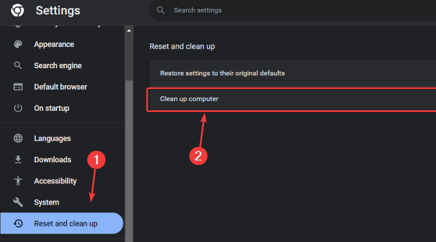 clean up PC chrome