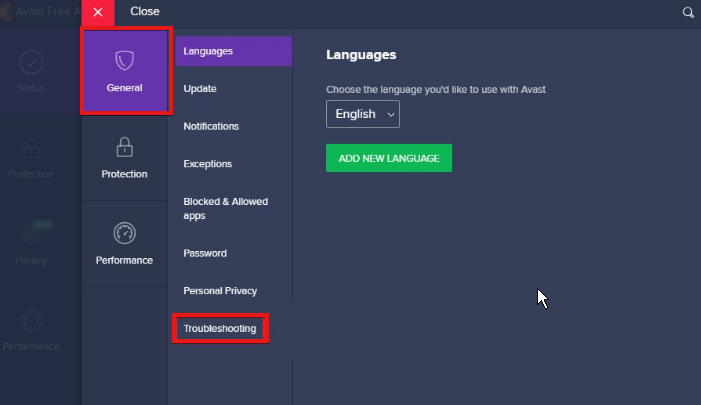 avast troubleshooting