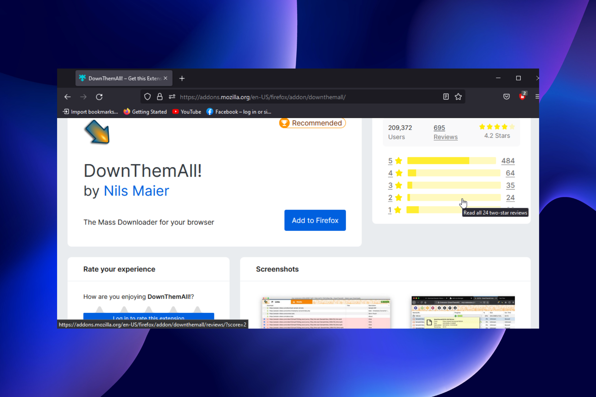 download them all not working firefox