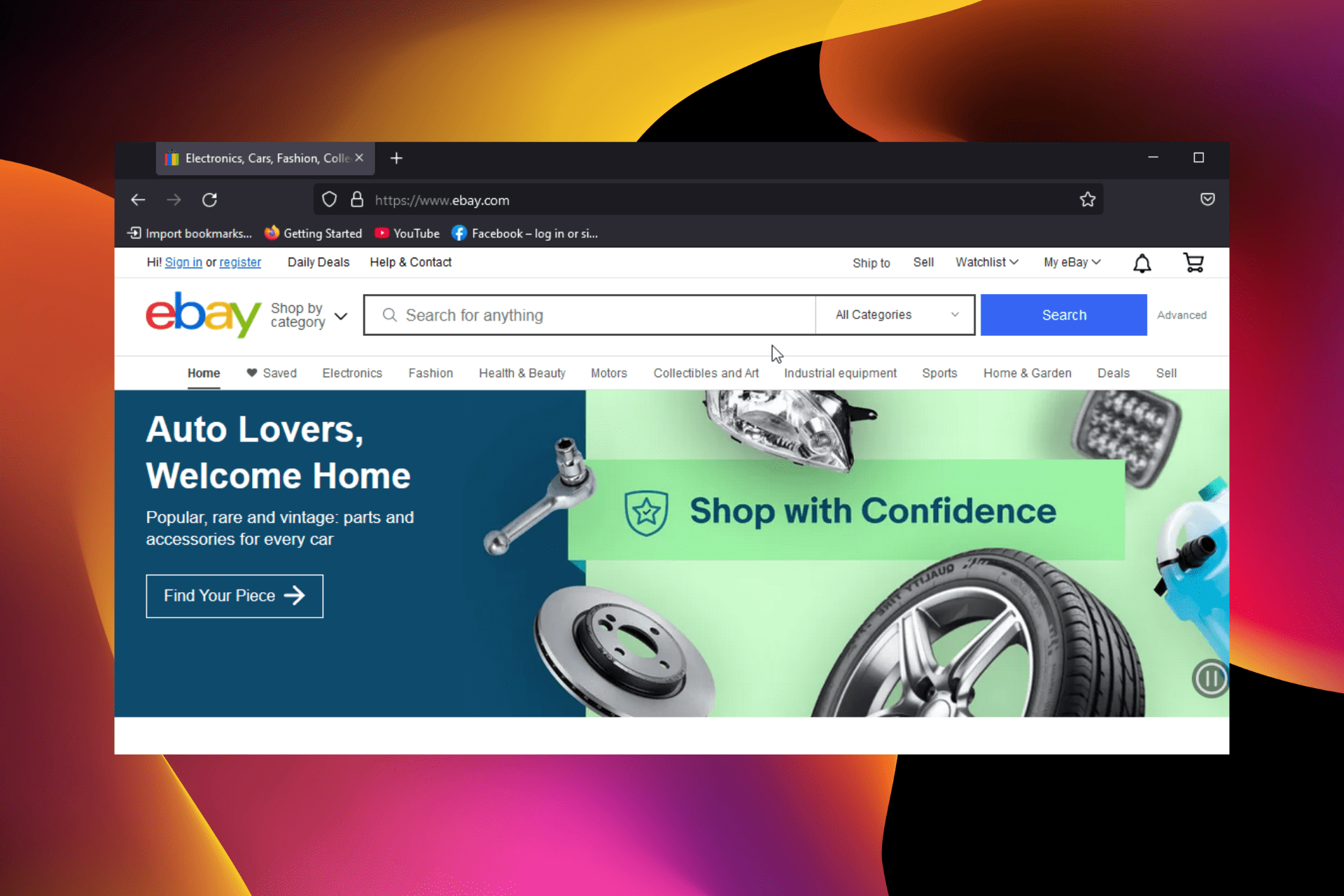 ebay not working firefox