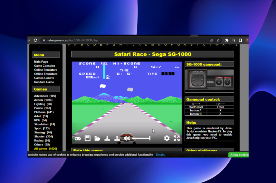 retro online games