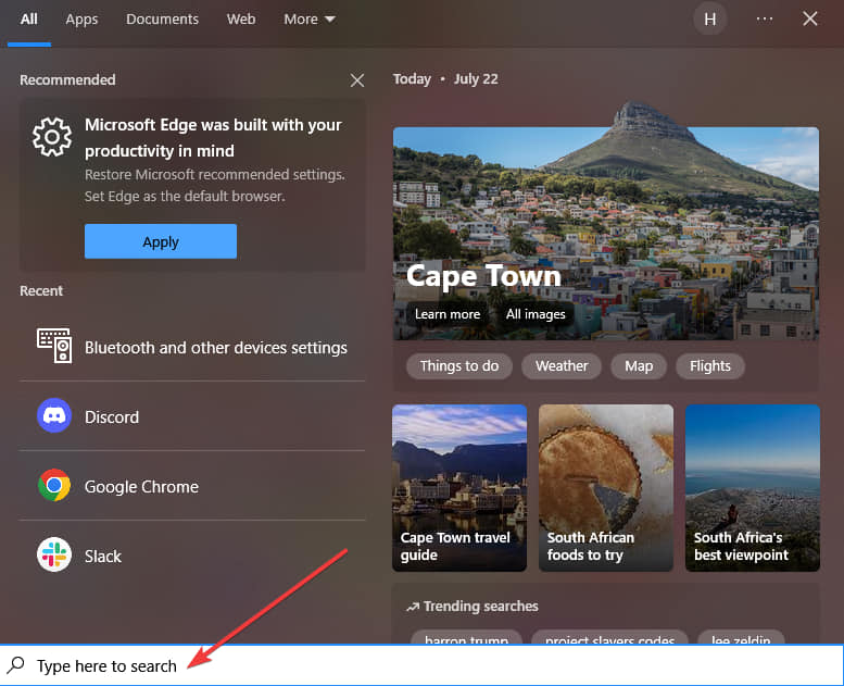 open-apps-fullscreen-windows-10-search
