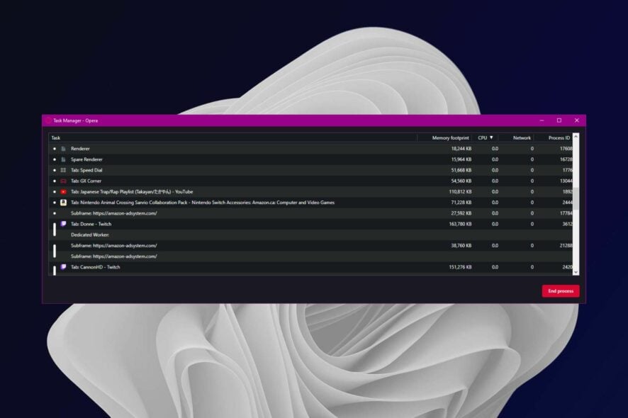 opera gx high cpu usage