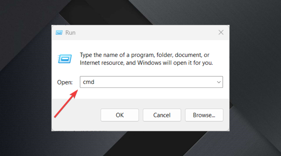 run cmd