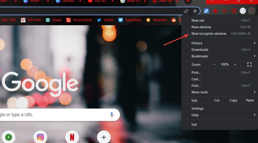 incognito window