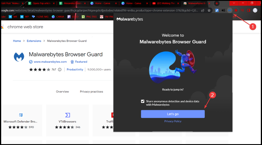 malwarebytes extension