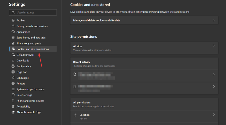 site permisions