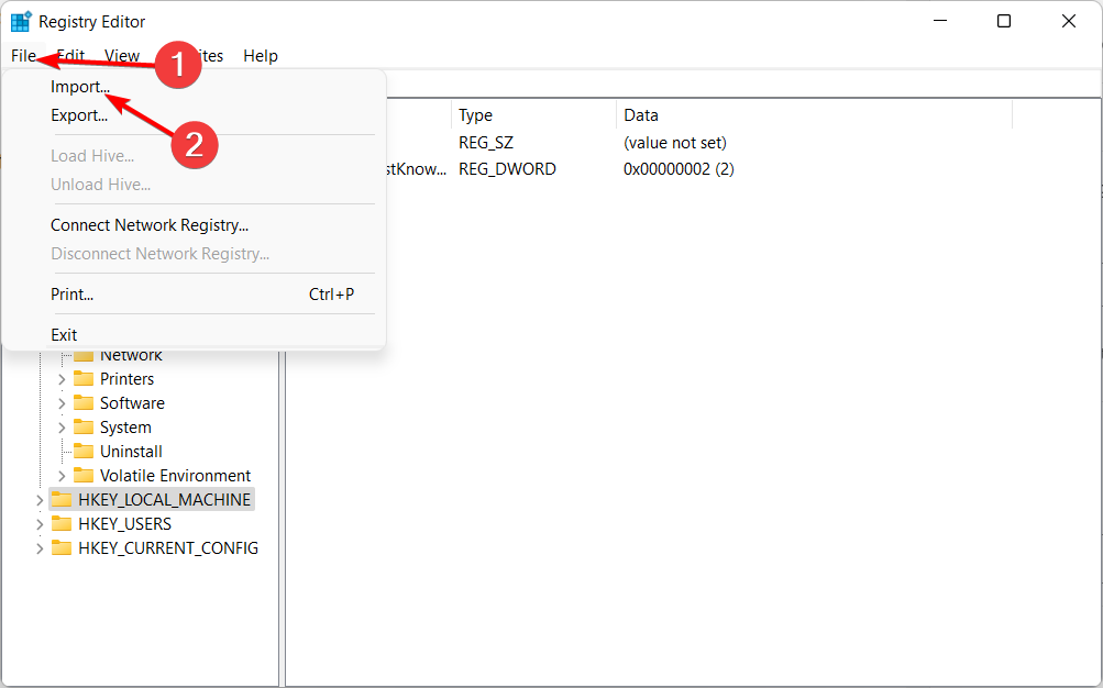 file-import how to clean registry windows 10 
