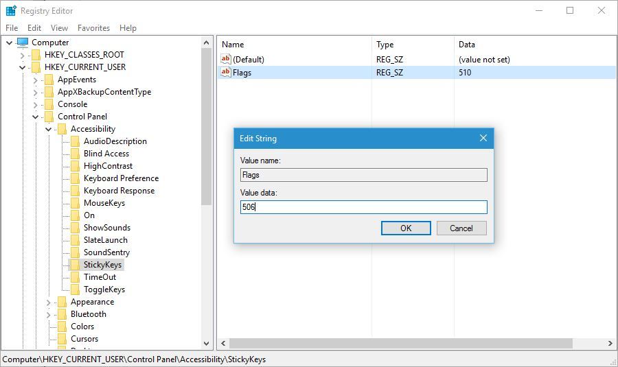regedit string