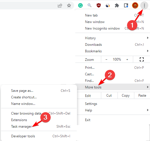 chrome task manager